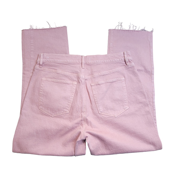 Made and Loved LOFT High Waist Straight Crop Jean Pink Salmon Size 28/6 - Picture 7 of 7